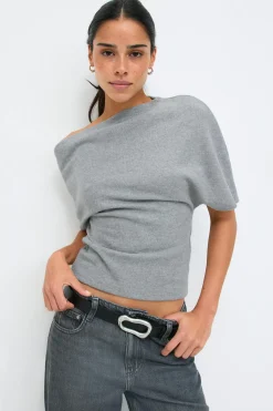Gina Tricot oft ayetric top Grå Online