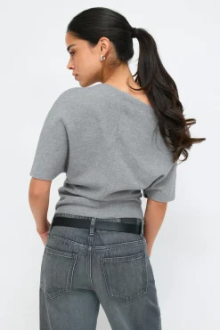 Gina Tricot oft ayetric top Grå Online
