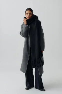 Gina Tricot Soft chunky scarf Svart Best