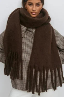 Gina Tricot Soft chunky scarf Brun Discount