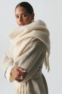 Gina Tricot Soft chunky scarf Hvit Sale