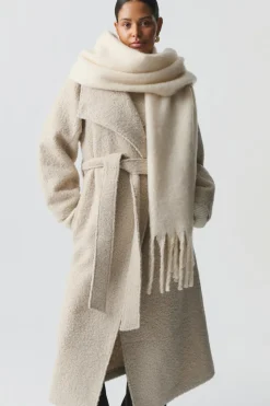 Gina Tricot Soft chunky scarf Hvit Sale