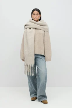 Gina Tricot Soft chunky scarf Beige Best