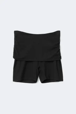 Gina Tricot oft foded yoga hort Svart Sale