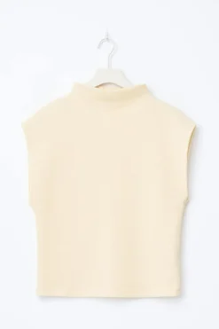 Gina Tricot oft funne neck top Gul Outlet