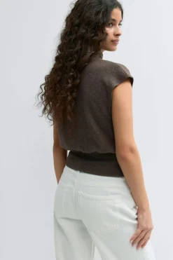 Gina Tricot oft funne neck top Brun Hot