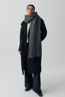 Gina Tricot soft knitted scarf Grå Discount