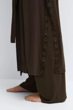 Gina Tricot oft ace oungewear robe Brun New