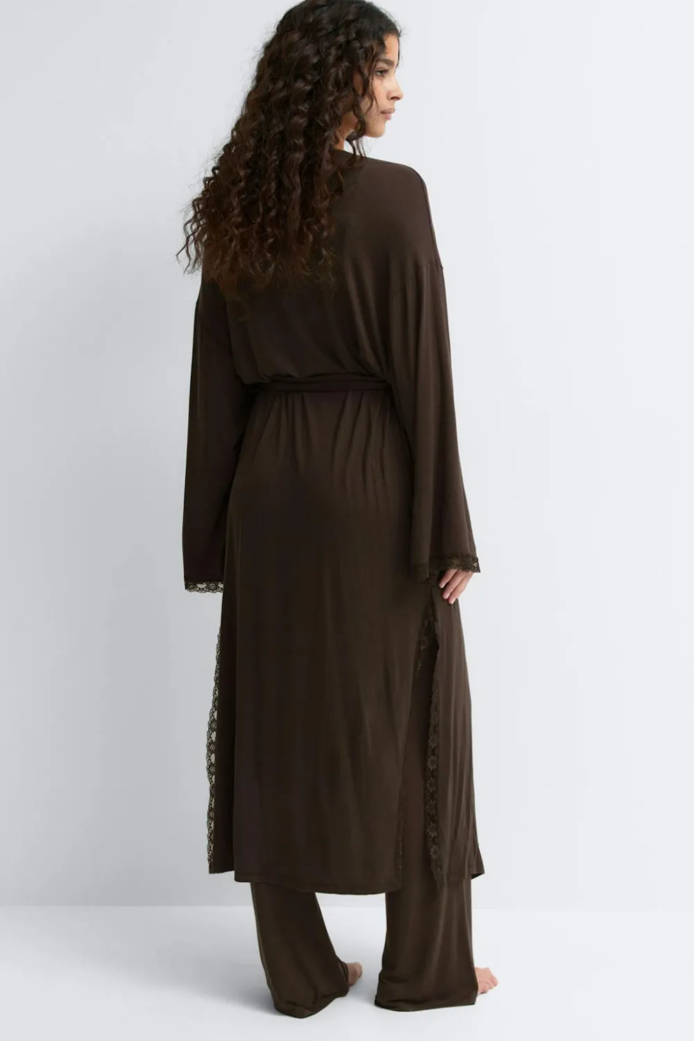 Gina Tricot oft ace oungewear robe Brun New