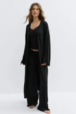 Gina Tricot oft ace oungewear robe Svart Online