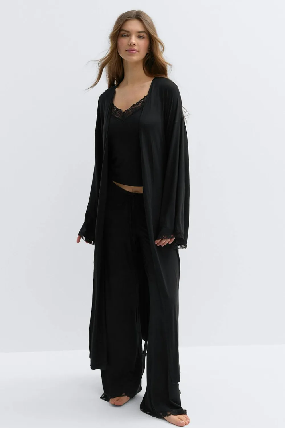 Gina Tricot oft ace oungewear robe Svart Online