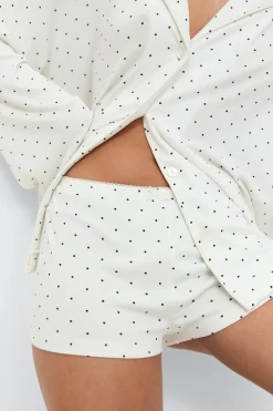 Gina Tricot oft pyjaa hotpant Hvit Clearance