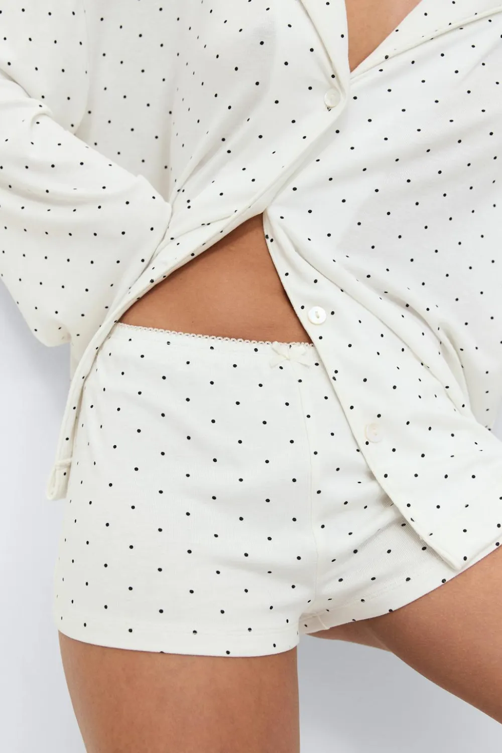 Gina Tricot oft pyjaa hotpant Hvit Clearance