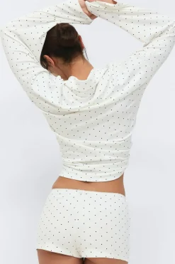Gina Tricot oft pyjaa hotpant Hvit Clearance