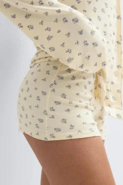 Gina Tricot oft pyjaa hotpant Gul Online