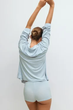 Gina Tricot oft pyjaa hotpant Blå Outlet
