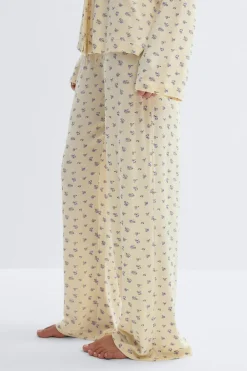 Gina Tricot oft pyjaa trouer Gul New