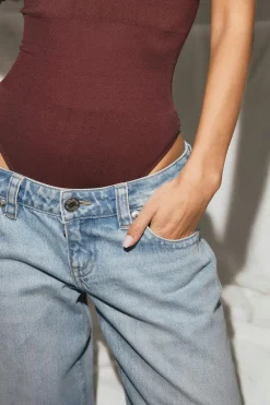 Gina Tricot oft cupt wow body Brun Sale
