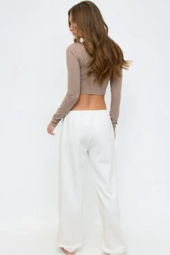 Gina Tricot oft port weatpant Hvit Outlet