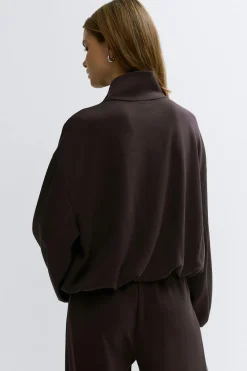 Gina Tricot oft porty zip jacket Brun Discount