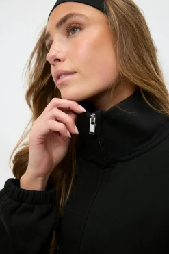 Gina Tricot oft port zip weater Svart Sale