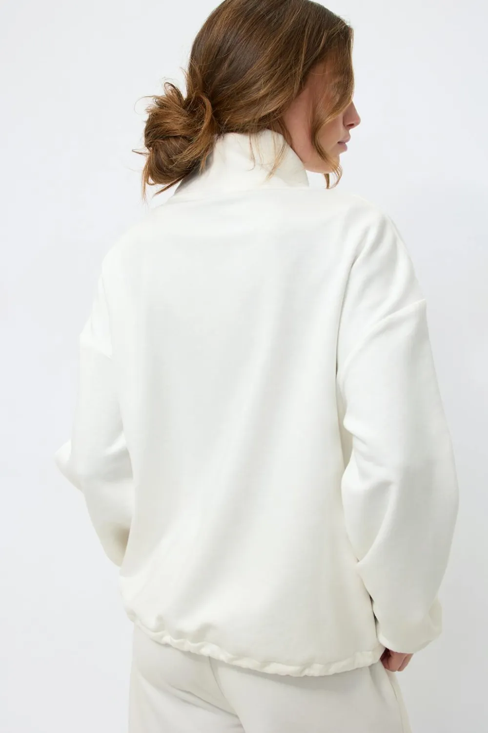 Gina Tricot oft port zip weater Hvit