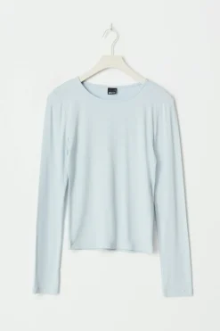 Gina Tricot oft touch crew neck top Blå Best