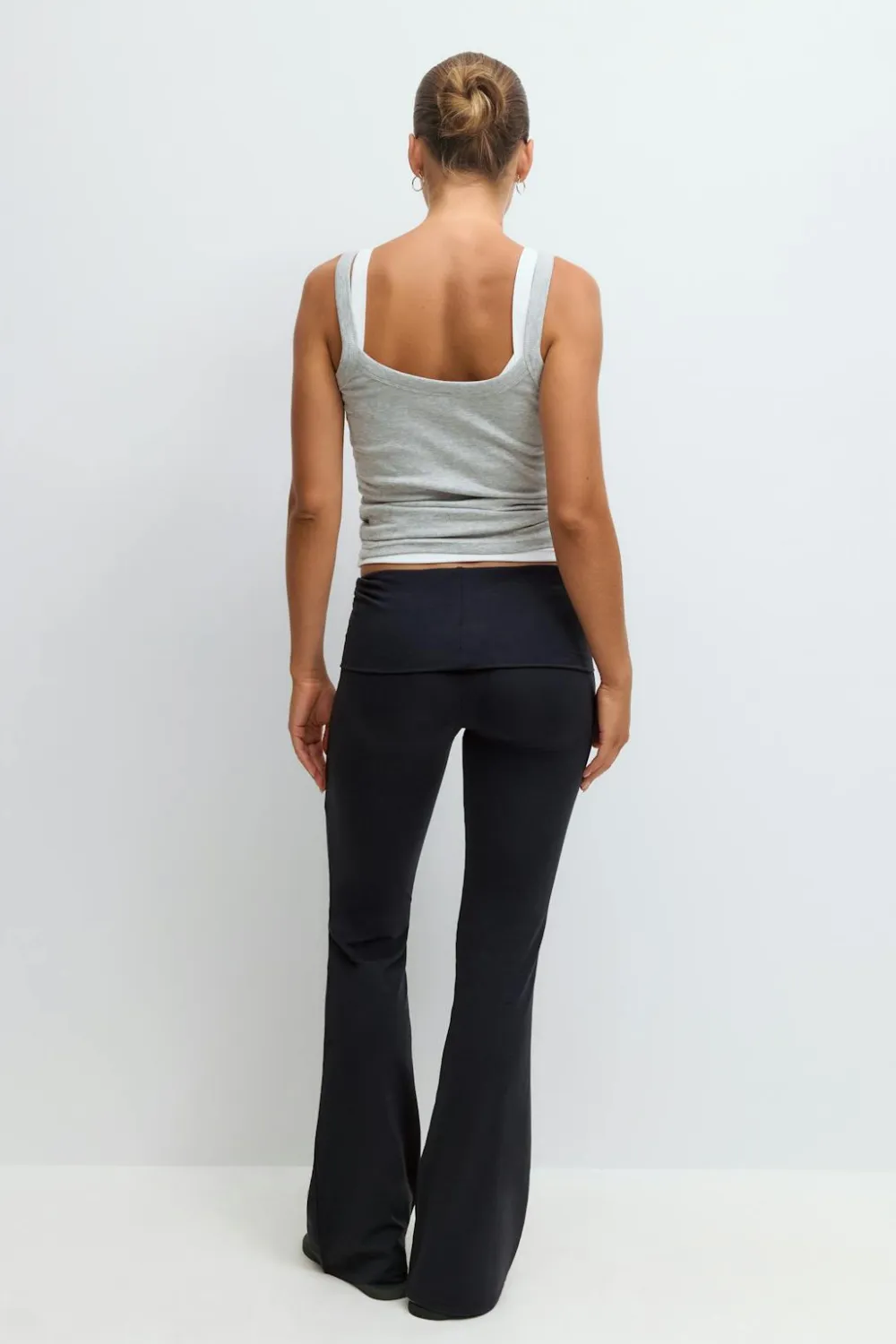 Gina Tricot oft touch foded trouer Blå Outlet