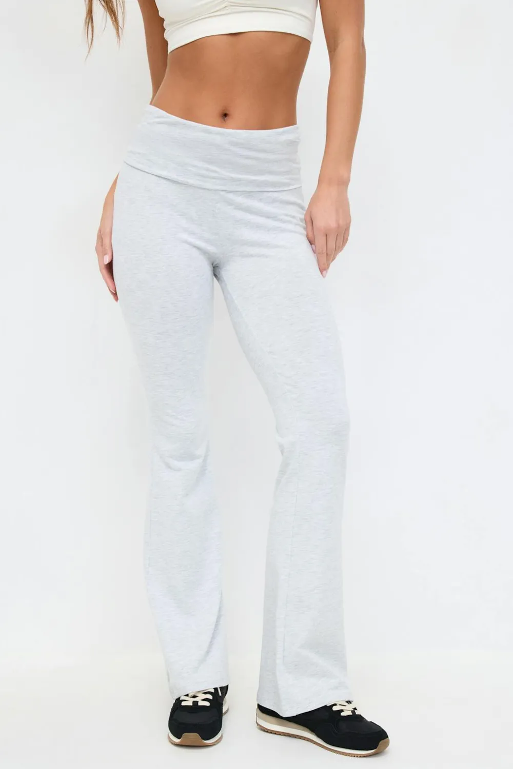 Gina Tricot oft touch foded trouer Grå Clearance