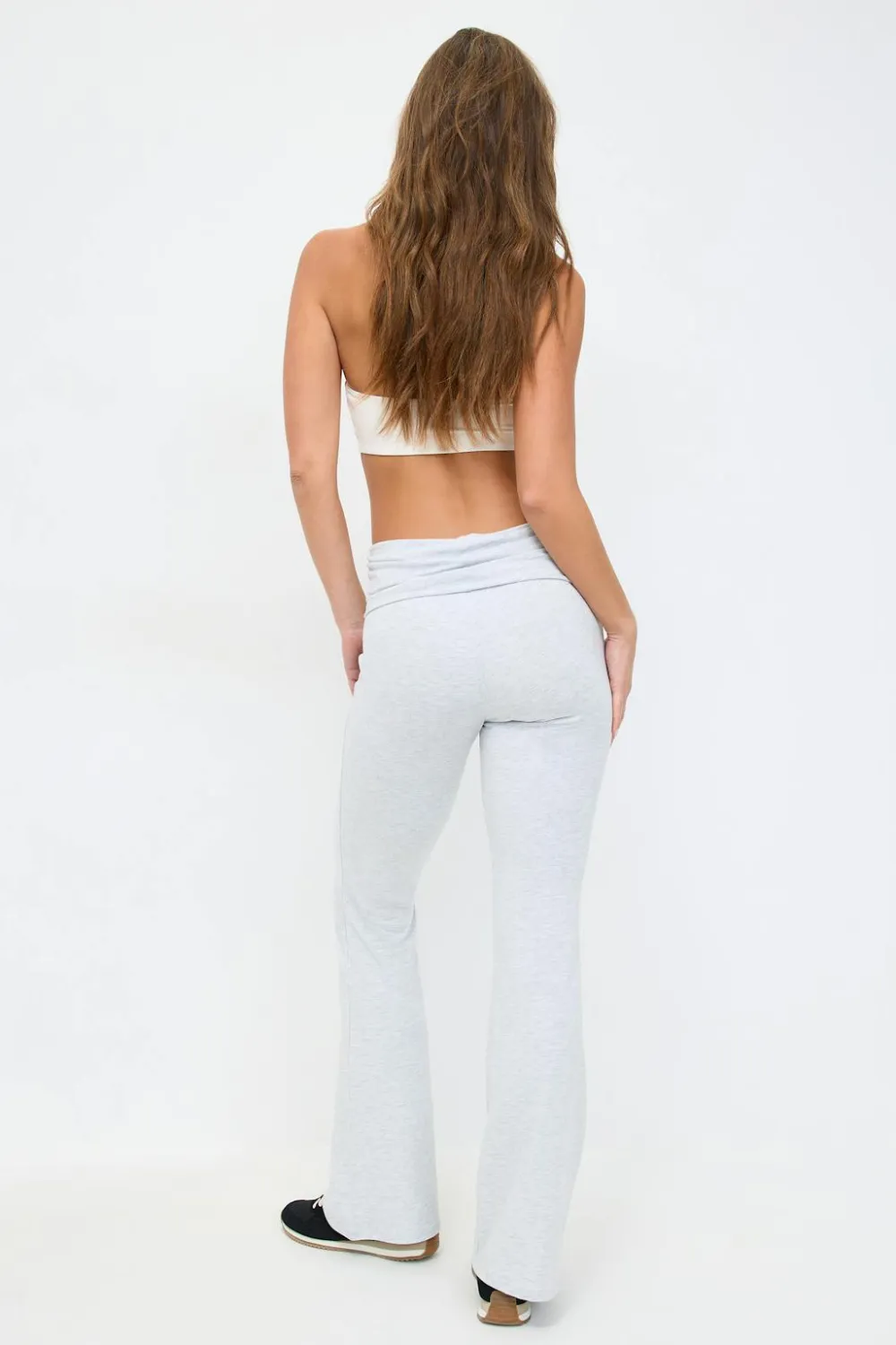 Gina Tricot oft touch foded trouer Grå Clearance