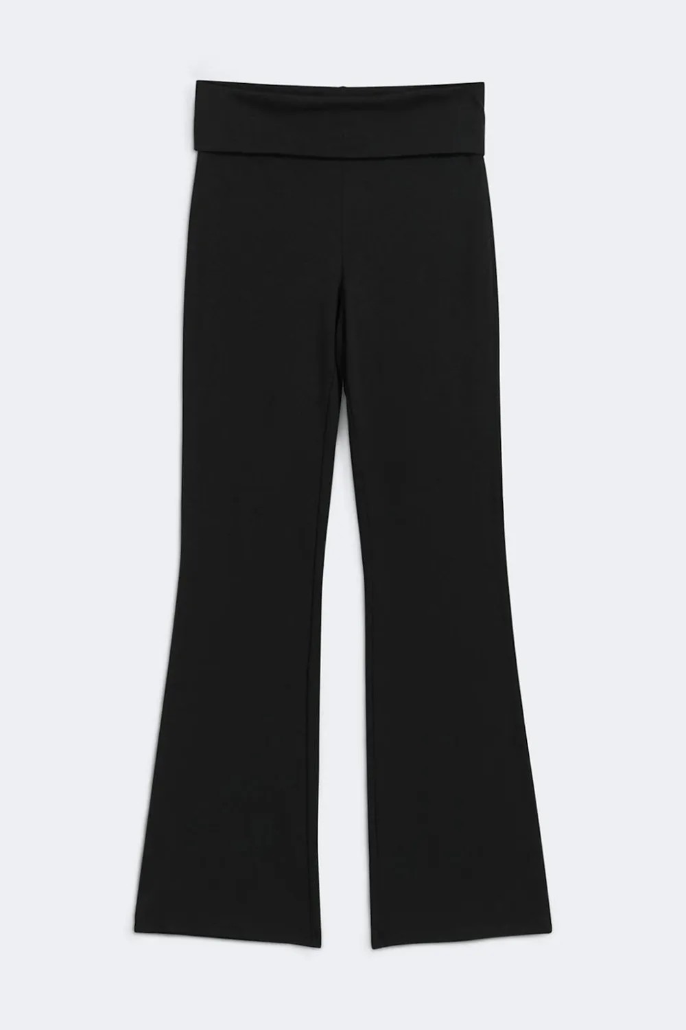 Gina Tricot oft touch foded trouer Svart
