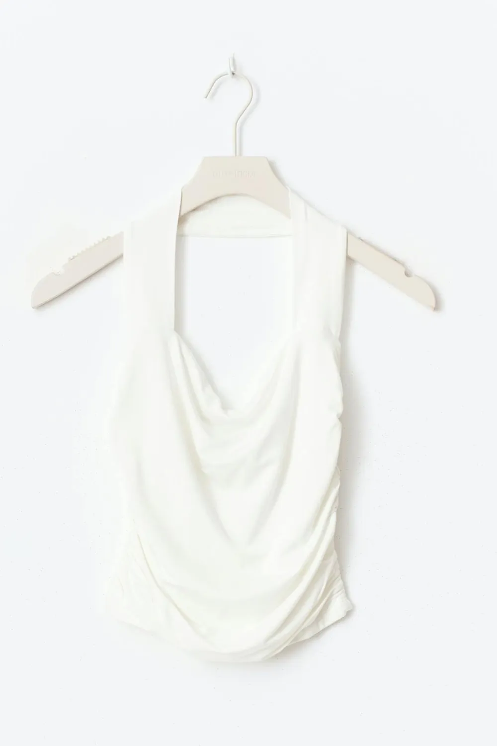 Gina Tricot oft touch haterneck top Hvit Discount
