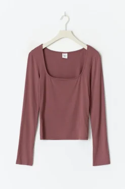 Gina Tricot oft touch jerey top Rosa Hot
