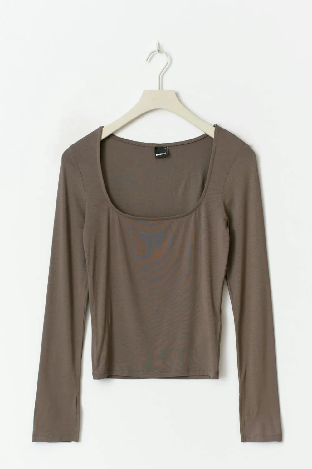 Gina Tricot oft touch jerey top Beige Hot
