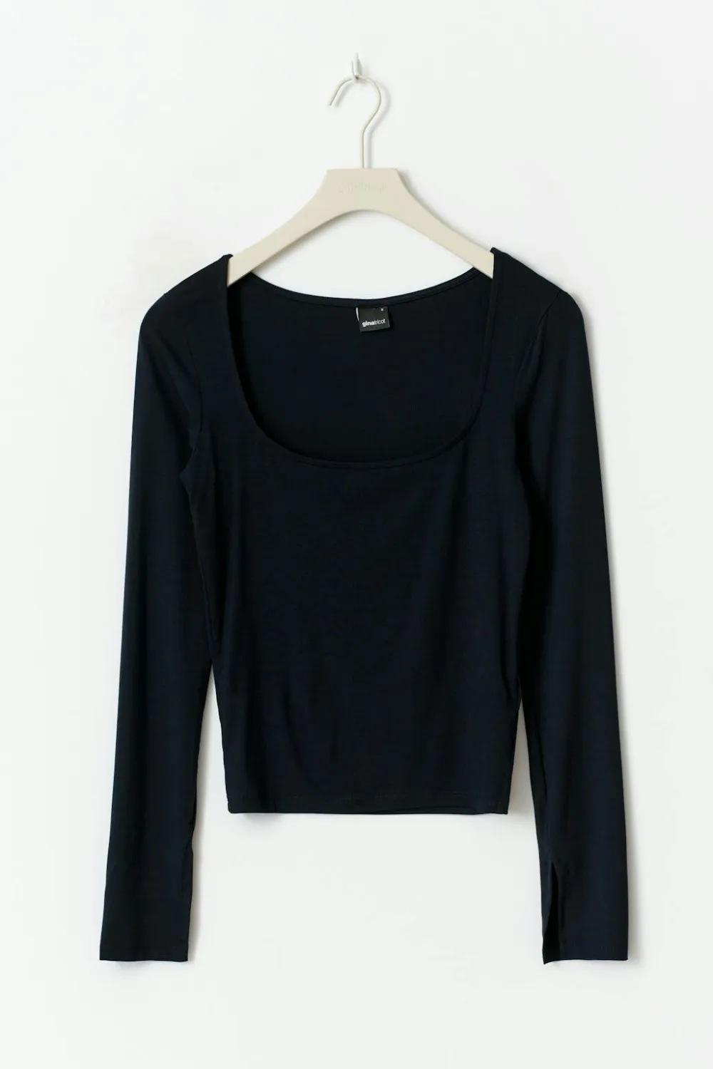 Gina Tricot oft touch jerey top Blå Clearance