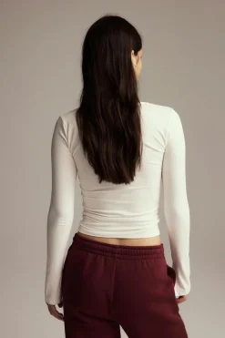 Gina Tricot oft touch jerey top Hvit Online