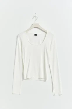 Gina Tricot oft touch jerey top Hvit Online
