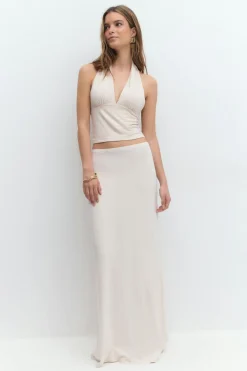 Gina Tricot oft touch axi kirt Beige Best