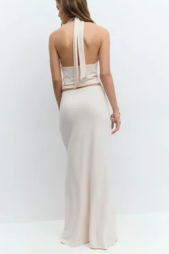 Gina Tricot oft touch axi kirt Beige Best
