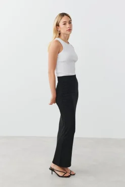 Gina Tricot oft touch ruched kirt Svart New