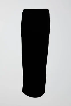Gina Tricot oft touch ruched kirt Svart New
