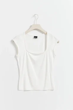 Gina Tricot oft touch tight top Hvit Hot