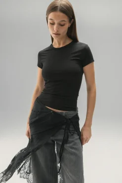 Gina Tricot oft touch top Svart Outlet
