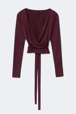 Gina Tricot oft wrap yoga cardigan Rød Clearance