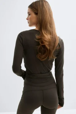 Gina Tricot oft wrap yoga cardigan Brun Best