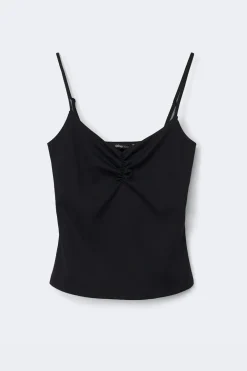 Gina Tricot oft yoga ruched inget Svart Sale