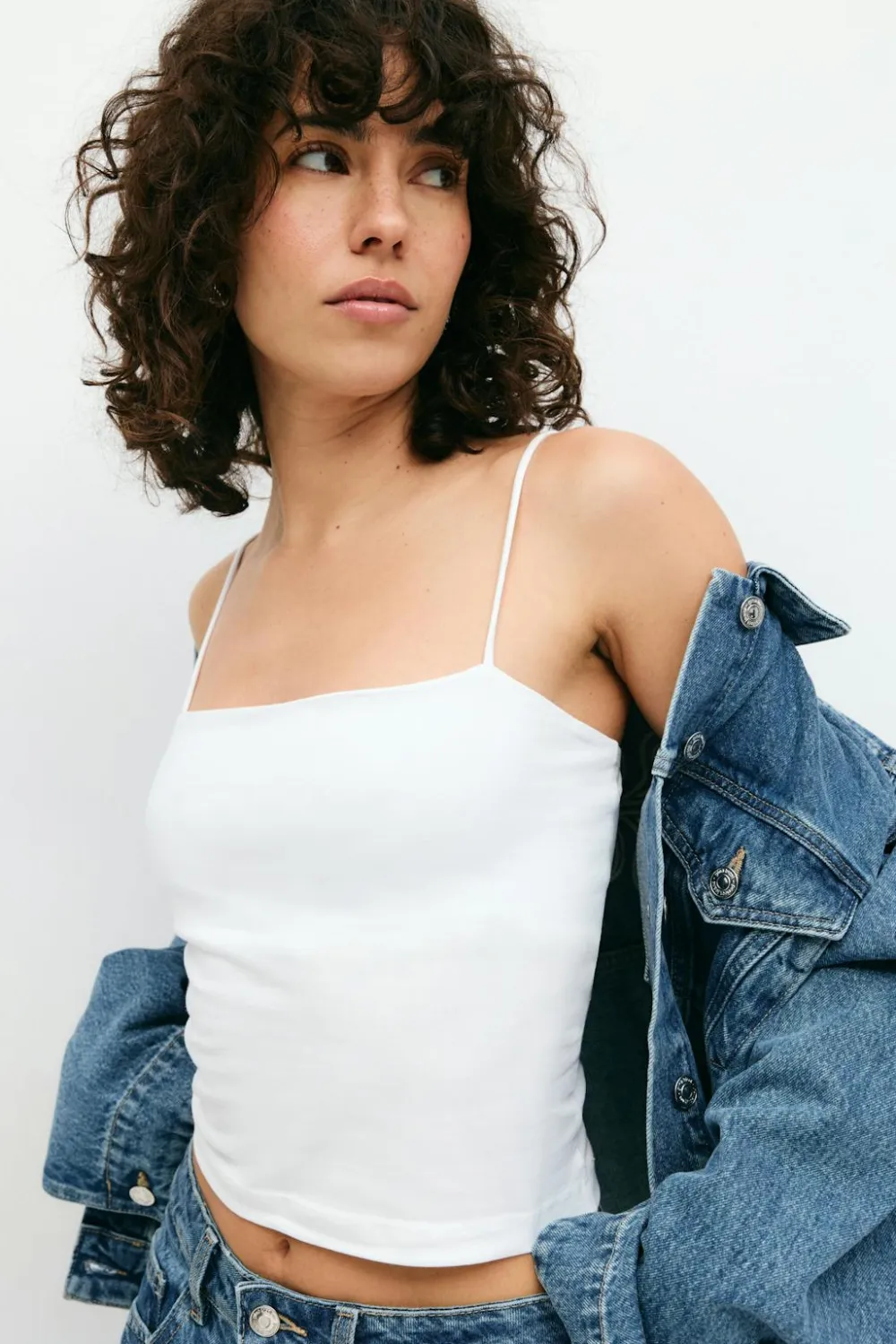 Gina Tricot paghetti trap inget Hvit New
