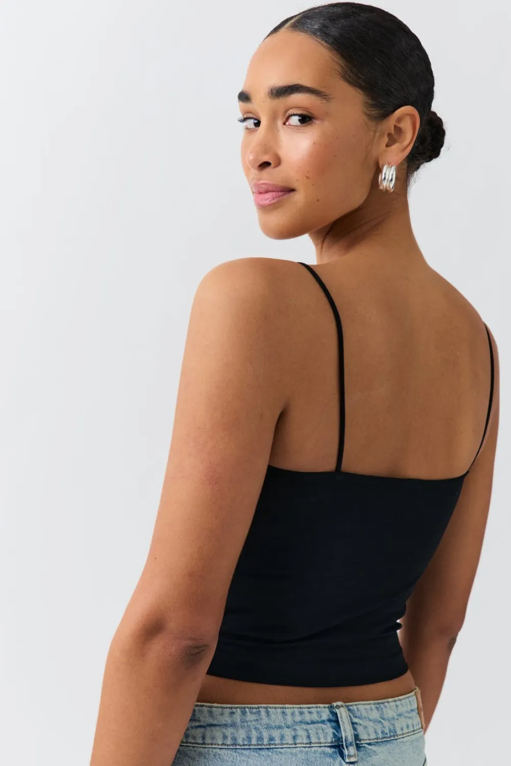 Gina Tricot paghetti trap inget Svart Hot