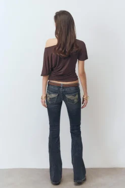 Gina Tricot parke ow fare jean Blå Sale