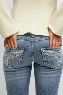 Gina Tricot parke ow fare jean Blå Hot